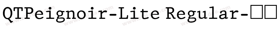 QTPeignoir-Lite Regular字体转换